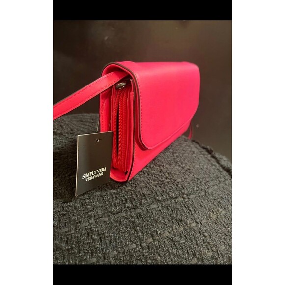 NWT-Simply Vera Wang Florida Hot Pink Crossbody - Picture 6 of 11
